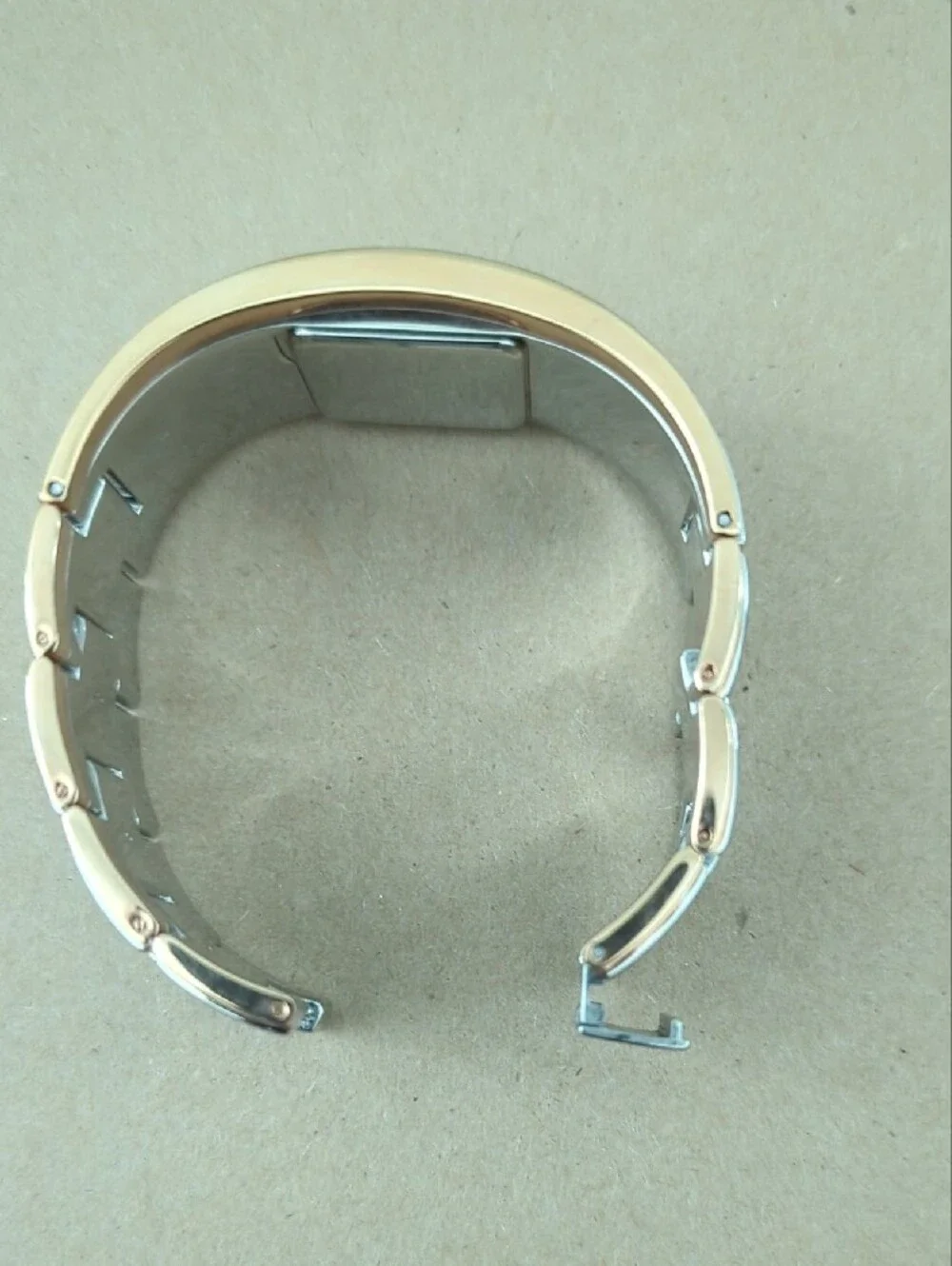 Armani Exchange Silver and Rose Gold Accent Bangle Watch